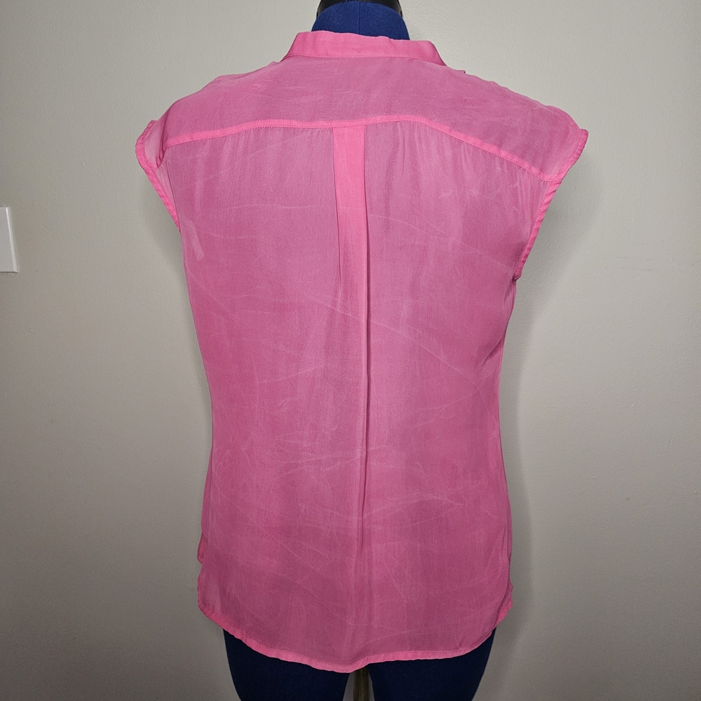 Worthington Pink Sleeveless Ruffle Blouse - Picture 3 of 5